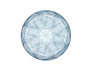 Geometry of Space series. Visually attractive backdrop made of conceptual grids curves and fractal elements suitable as element