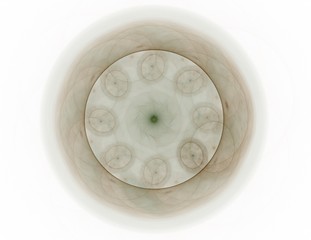 Particles of abstract fractal forms on the subject of nuclear physics science and graphic design. Geometry sacred futuristic