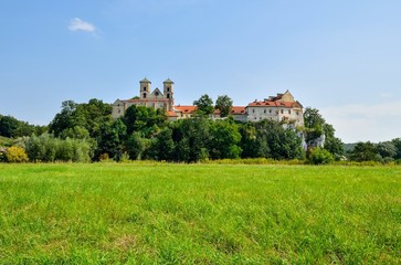 Beautiful historic monastery. Benedictine abbey in Tyniec near Krakow, Poland.