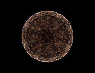 Geometry of Space series. Visually attractive backdrop made of conceptual grids curves and fractal elements suitable as element