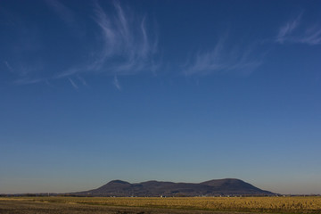 nice mountain on blue sky