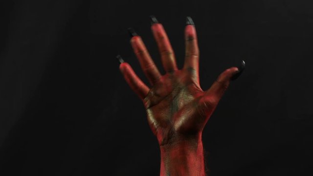 Hello gesture by devil hand.