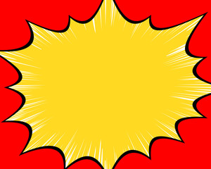 吹出し　集中線