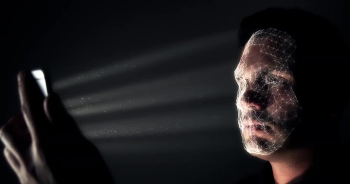 Facial Recognition Concept With Modern Smartphone
