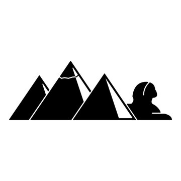 Wahrzeichen Icon -  Pyramiden und Sphinxs