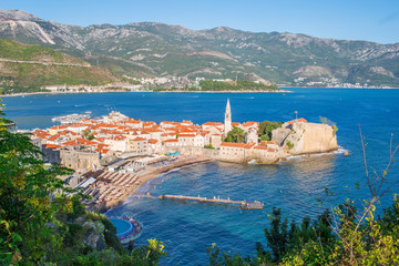 Panorama Of The Venetian Walls Of Budva A Montenegrin Medieval Town On The Adriatic Sea Popular Tourist Destination In Montenegro Eastern Europe