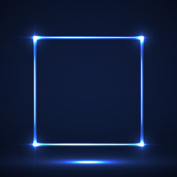 Abstract square glowing lines. Vector geometric element Stock Vector | Adobe Stock