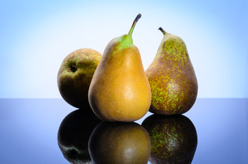 Three pears reflections