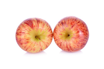 whole ripe apple on white background