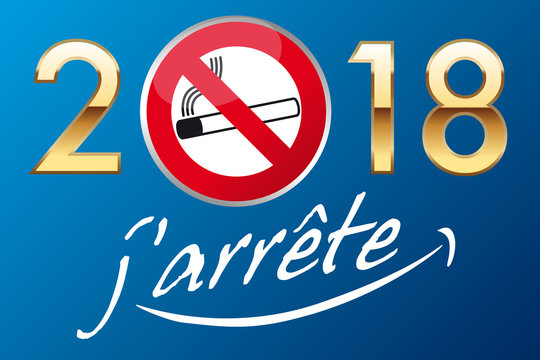 2018 - cigarette - tabac - fumer - arrêter de fumer -bonnes résolution - carte de vœux