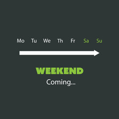 Weekend is Coming - Banner Design Template