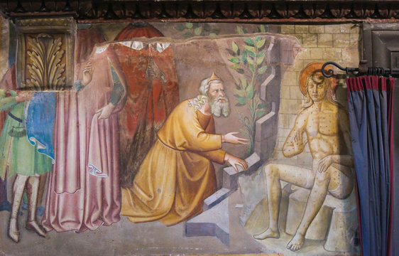 Fresco in San Gimignano - Book of Job