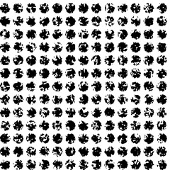 Fototapeta na wymiar Black pattern with grunge polka dot