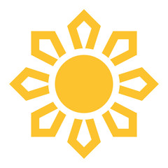 Sun vector icon
