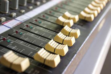 The sound mixer part with button.