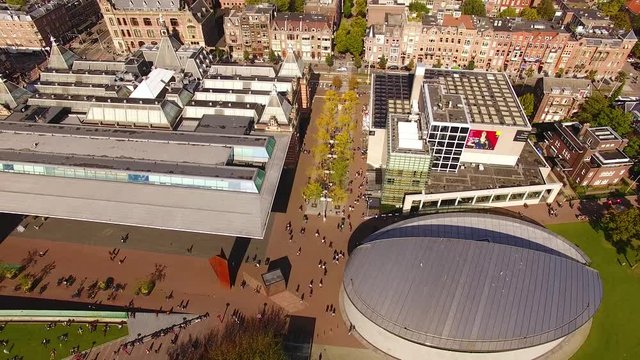 Museum square of Amsterdam, view from above