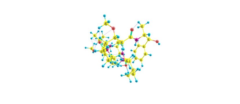 Monomethyl Auristatin E Molecular Structure Isolated On White