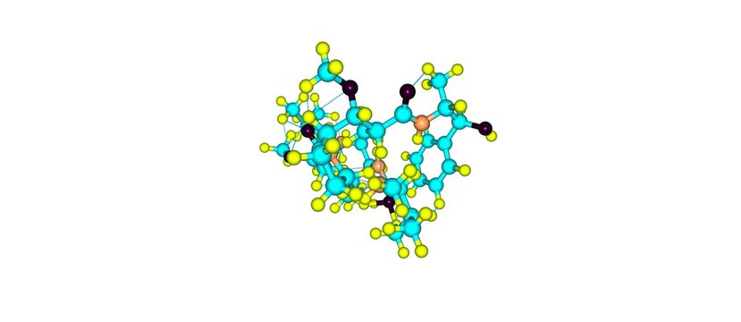 Monomethyl Auristatin E Molecular Structure Isolated On White