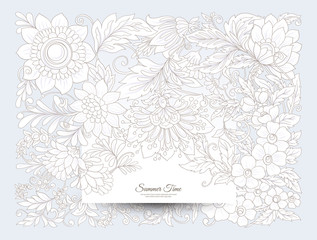 Fototapeta premium Banner, poster, invitation background with abstract decorative s