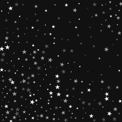 Random falling stars. Abstract pattern with random falling stars on black background. Rare Vector illustration.