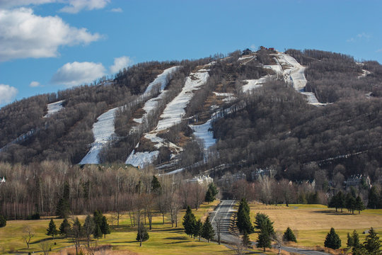 ski hill with golf course
