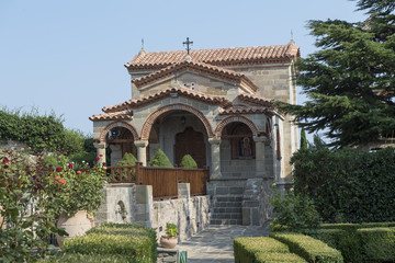 Kirche im Meteorakloster hl. Stefanos, bei Kalmbaka, Thessalien, Griechenland