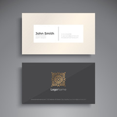Business Card. Vintage decorative elements. Ornamental floral business cards or invitation with mandala