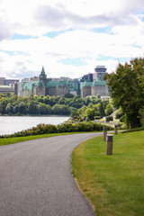 Fototapeta na wymiar Lakeside Park Bike Path in Ottawa Canada