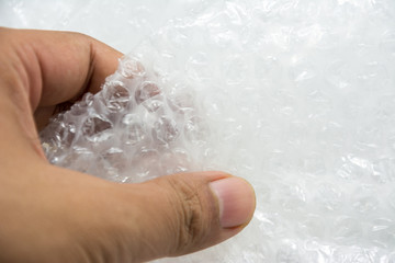 White air bubble warp use for protection goods background