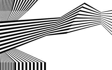 black and white stripe line abstract graphic optical art