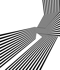 black and white stripe line abstract graphic optical art