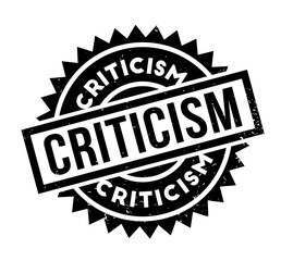 Criticism rubber stamp. Grunge design with dust scratches. Effects can be easily removed for a clean, crisp look. Color is easily changed.