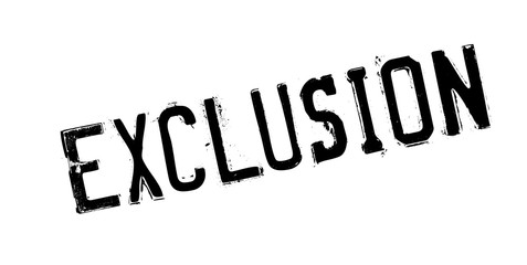 Exclusion rubber stamp. Grunge design with dust scratches. Effects can be easily removed for a clean, crisp look. Color is easily changed.