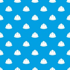 Construction helmet pattern seamless blue