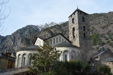 Fototapeta na wymiar Andorra la Vella - Saint Esteve's Church