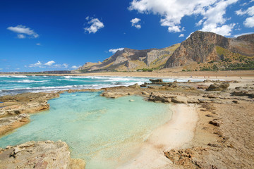 wilder Strand nahe San Vito lo Capo, Sizilien