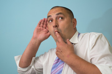 Overhears a businessman