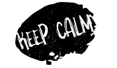 Keep Calm rubber stamp. Grunge design with dust scratches. Effects can be easily removed for a clean, crisp look. Color is easily changed.
