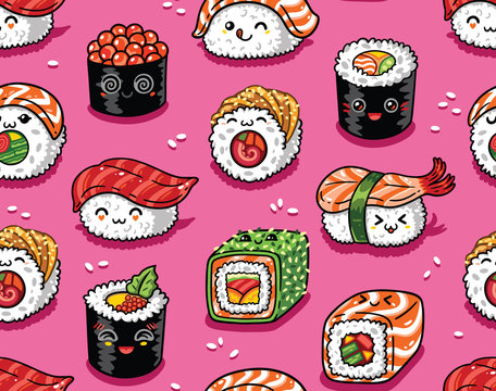 Sushi Cute Stock Photos And Royalty Free Images Vectors And Illustrations Adobe Stock