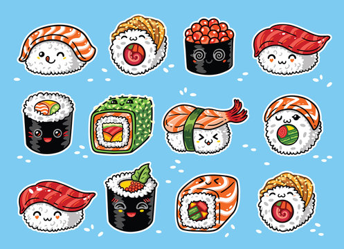 Sushi Cute Stock Photos And Royalty Free Images Vectors And Illustrations Adobe Stock