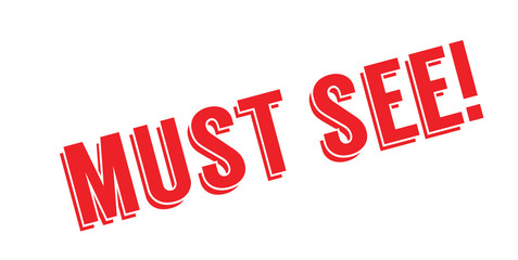 Must See rubber stamp. Grunge design with dust scratches. Effects can be easily removed for a clean, crisp look. Color is easily changed.