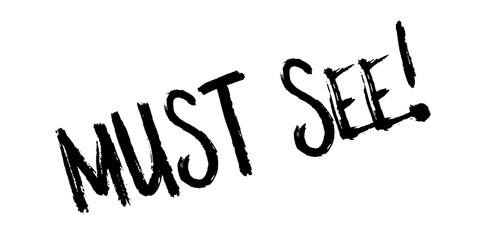 Must See rubber stamp. Grunge design with dust scratches. Effects can be easily removed for a clean, crisp look. Color is easily changed.