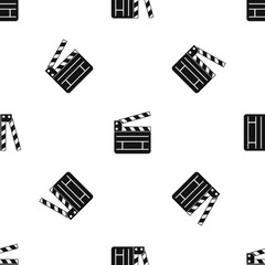 Clapperboard pattern seamless black