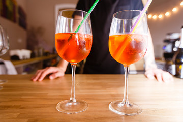 cocktails, at the bar under the sky