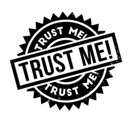 Trust Me rubber stamp. Grunge design with dust scratches. Effects can be easily removed for a clean, crisp look. Color is easily changed.