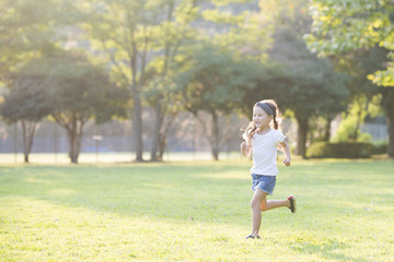 Little girl running