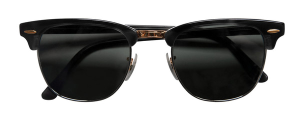 Black sunglasses isolated white background with clipping path