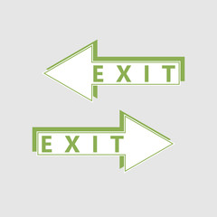 Exit arrow sign