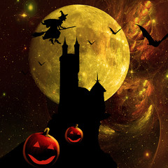 Halloween background greeting card