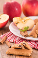 Biscuits with fruit filling.